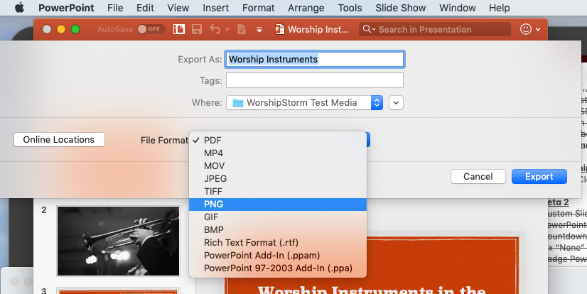 file extensions for mac powerpoint